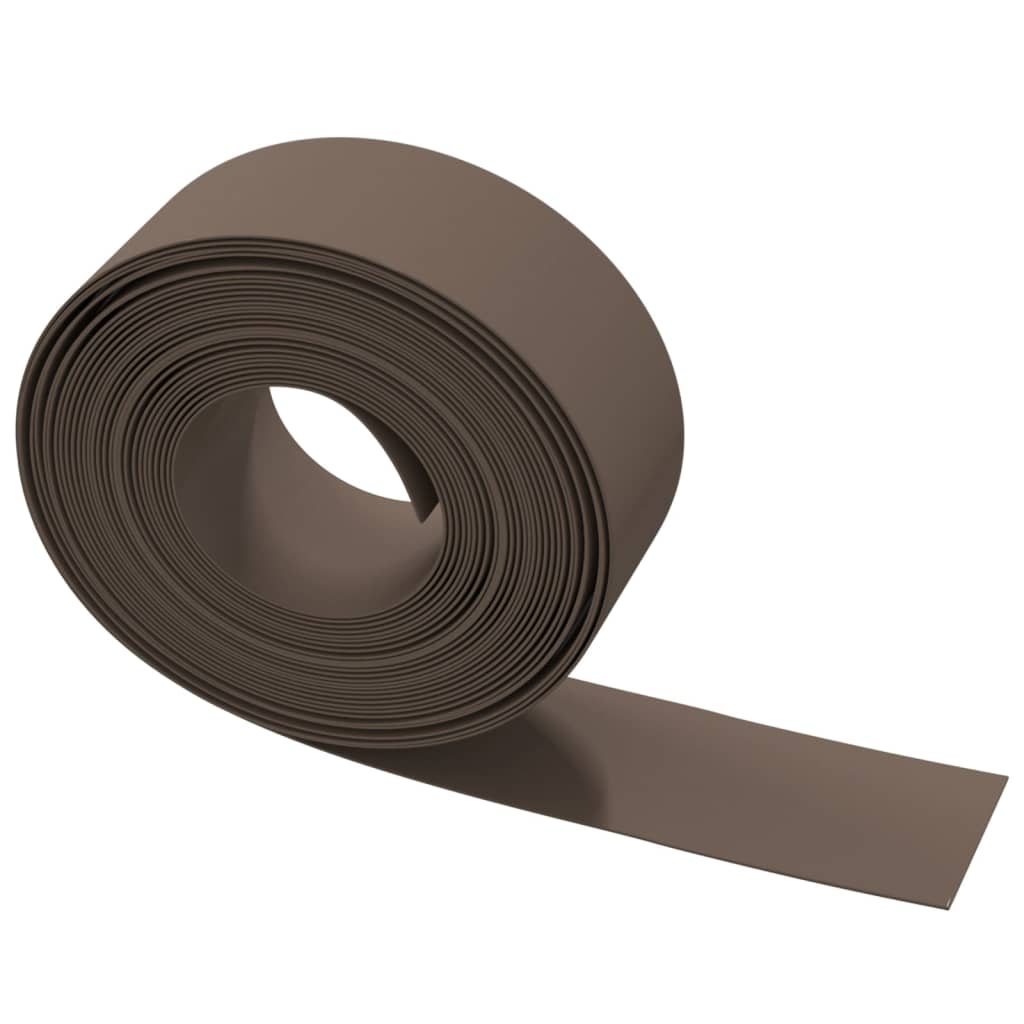 vidaXL Garden Edging Brown 10 m 20 cm Polyethylene 4