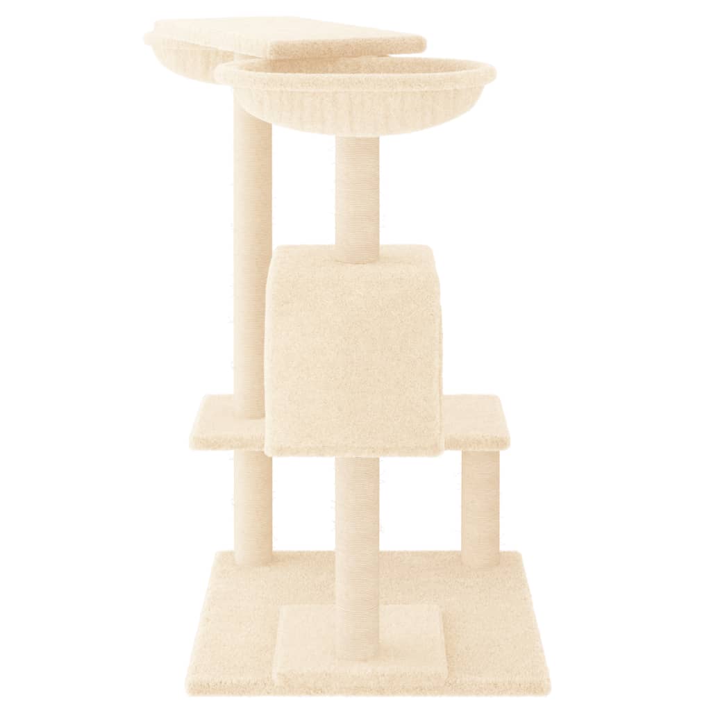 vidaXL Cat Tree with Scratching Posts Cream 82 cm 4