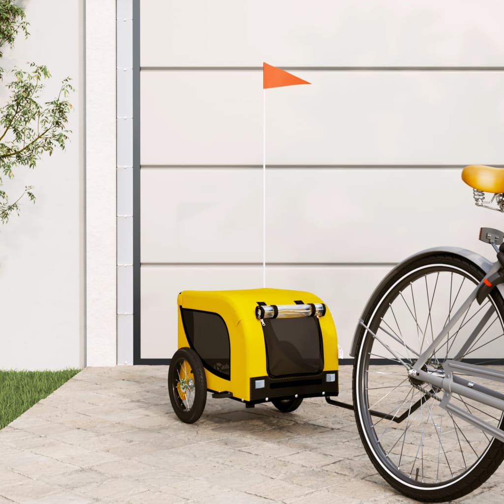 vidaXL Pet Bike Trailer Oxford Fabric and Iron Height 53 cm
