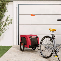 vidaXL Pet Bike Trailer Oxford Fabric and Iron Height 66 cm