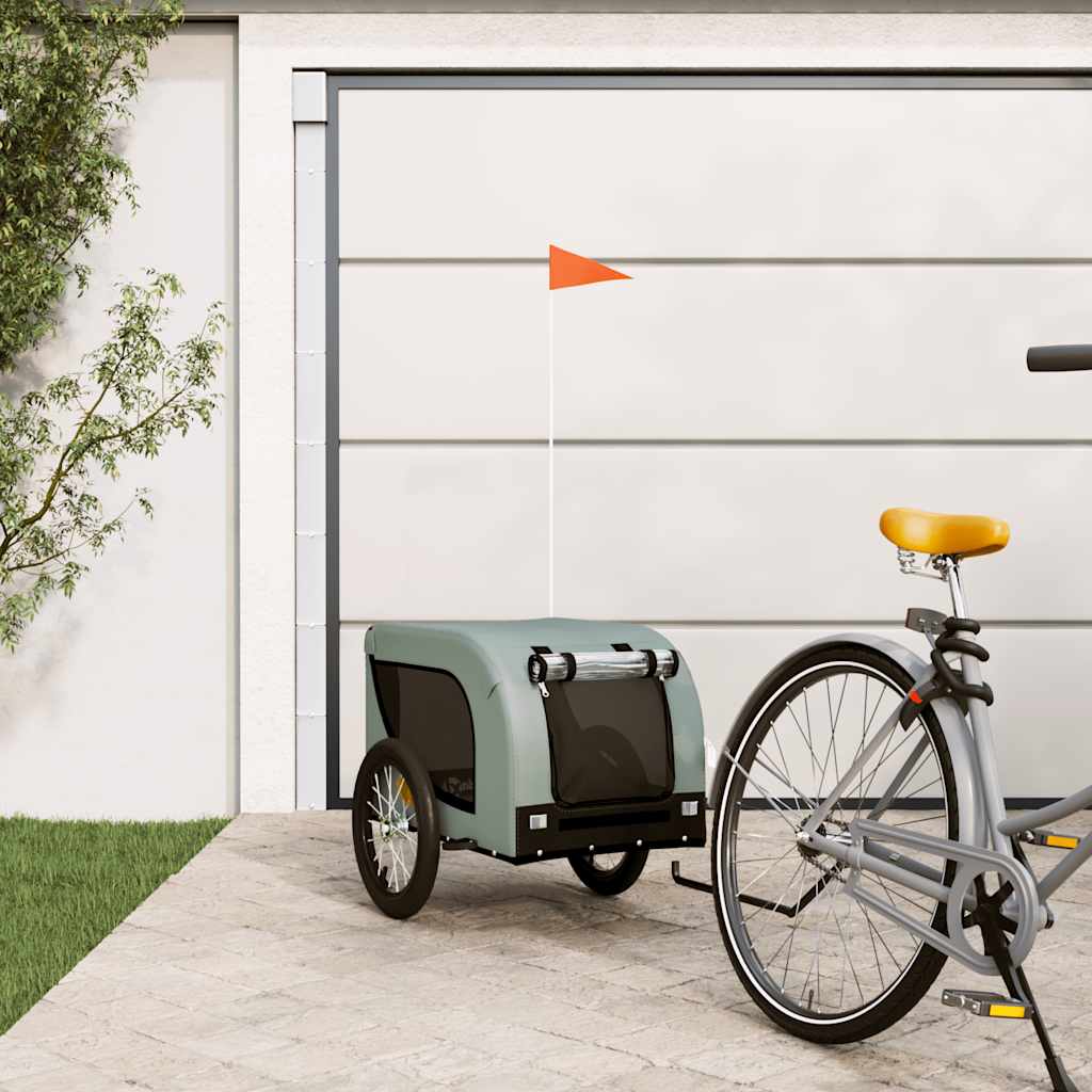 vidaXL Pet Bike Trailer Oxford Fabric and Iron Height 66 cm