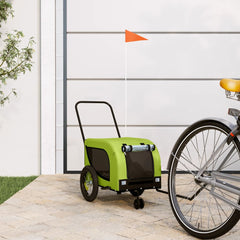 vidaXL Pet Bike Trailer Oxford Fabric and Iron Height 53 cm
