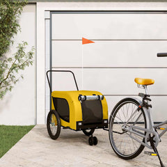 vidaXL Pet Bike Trailer Oxford Fabric and Iron Height 74 cm