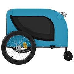 vidaXL Pet Bike Trailer Blue and Black Oxford Fabric and Iron 6
