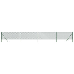 vidaXL Chain Link Fence Green 0.8x10 m 2