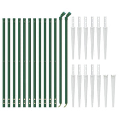 Chain Link Fence with Spike Anchors Height 25 m Green 1 m