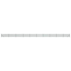 vidaXL Chain Link Fence with Flange Green 0.8x25 m 2