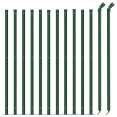 vidaXL Chain Link Fence with Flange Green 0.8x25 m 3