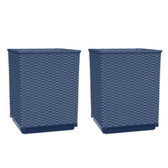 vidaXL Planters 2 pcs Blue Grey 30x30x37 cm Polypropylene 2