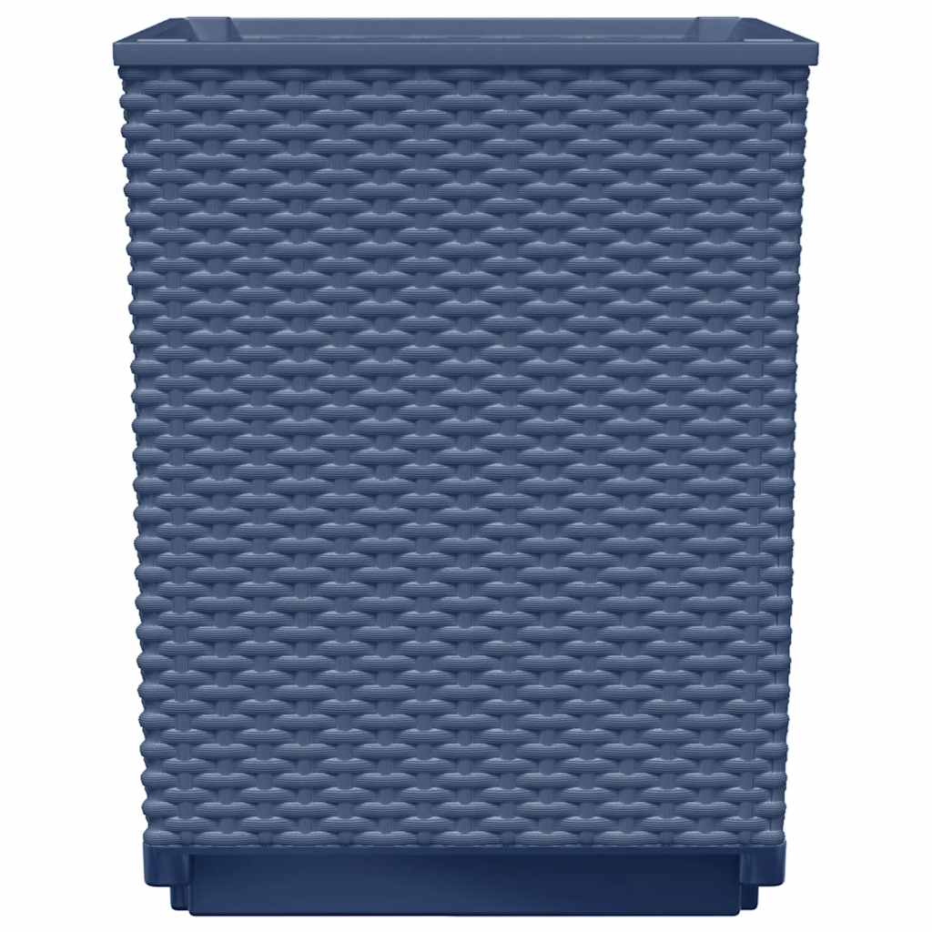 vidaXL Planters 2 pcs Blue Grey 30x30x37 cm Polypropylene 4