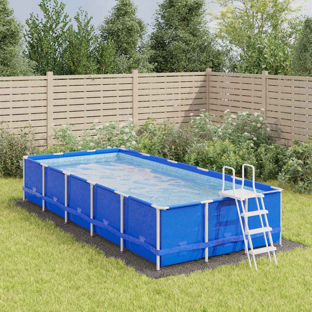 vidaXL Pool Ground Cloth Light Grey 640x321 cm Polyester Geotextile 1