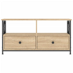 vidaXL TV Cabinet Sonoma Oak 90x33x45 cm Engineered Wood&Iron 3