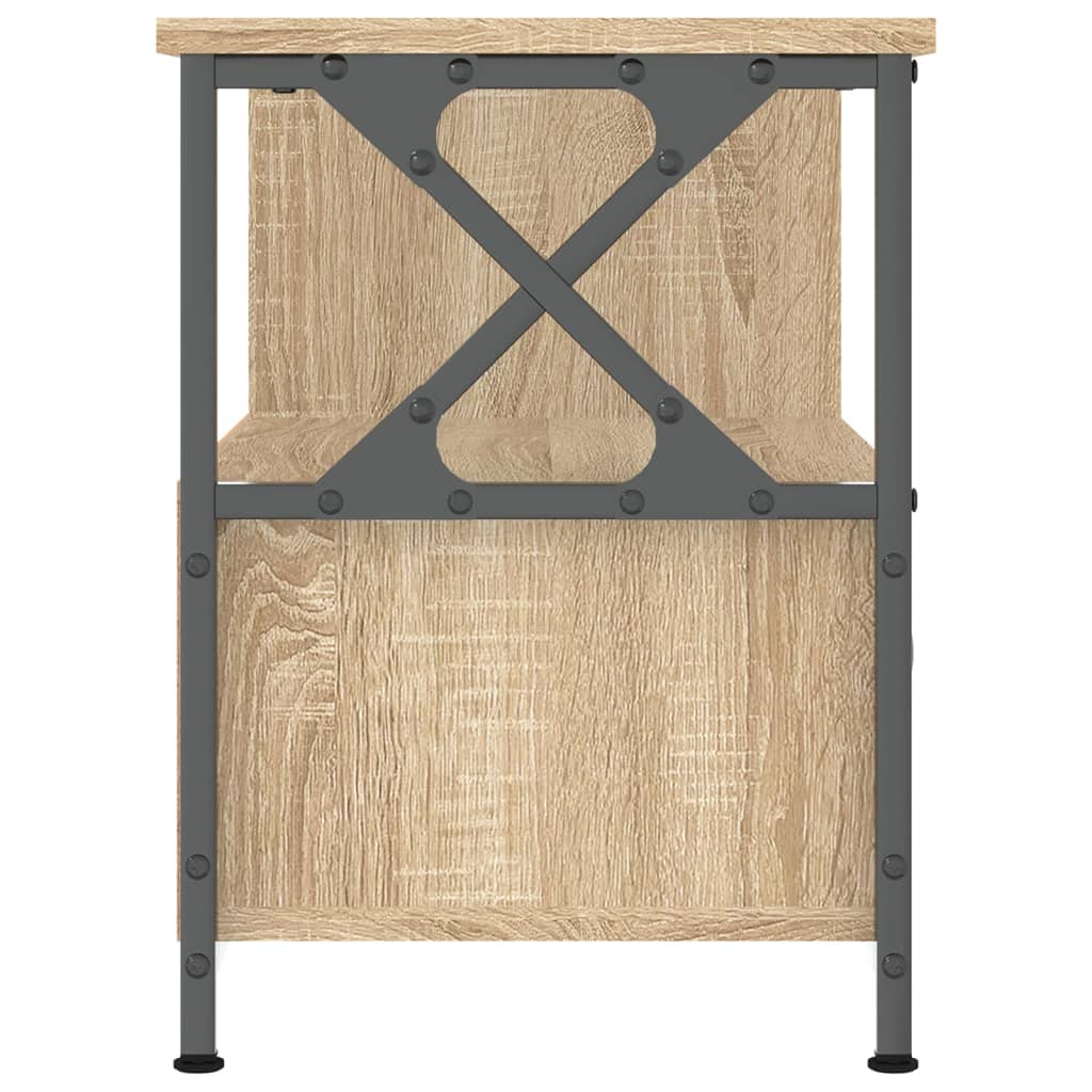vidaXL TV Cabinet Sonoma Oak 90x33x45 cm Engineered Wood&Iron 6