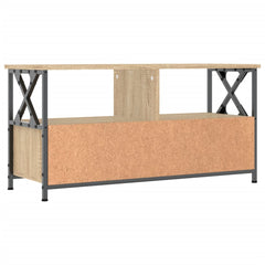vidaXL TV Cabinet Sonoma Oak 90x33x45 cm Engineered Wood&Iron 5