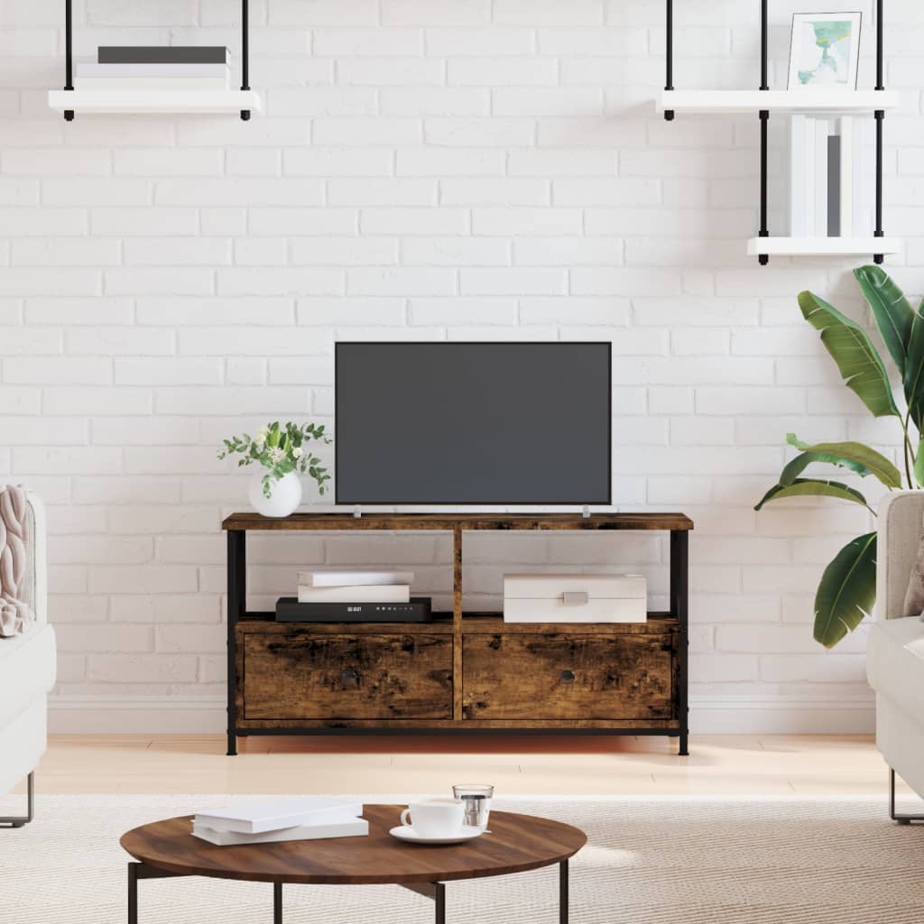 vidaXL TV Cabinet 102x33x45 cm Engineered Wood&Iron