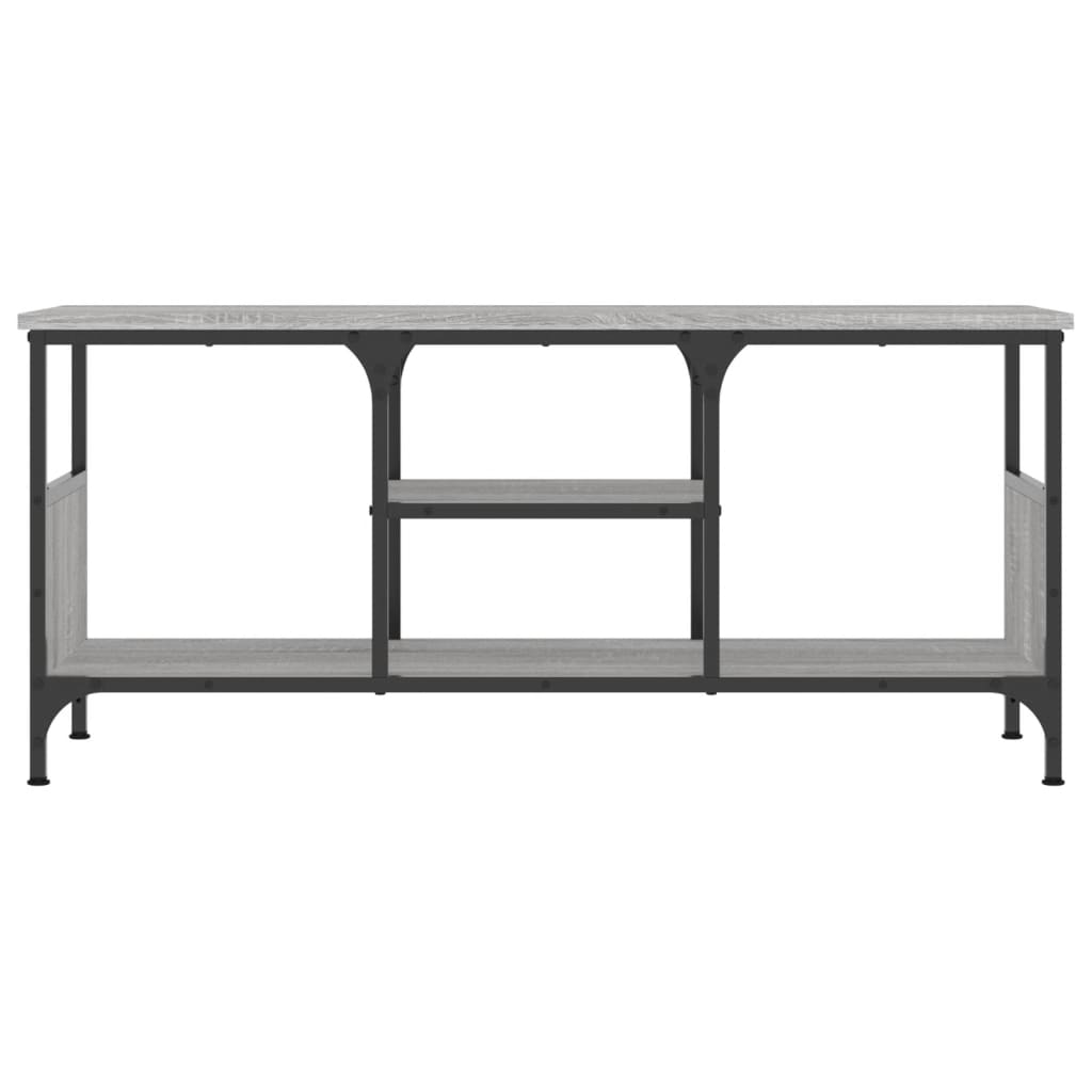 vidaXL TV Cabinet Grey Sonoma 100x35x45 cm Engineered Wood&Iron 4