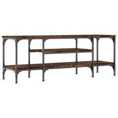 vidaXL TV Cabinet Smoked Oak 121x35x45 cm Engineered Wood&Iron 2