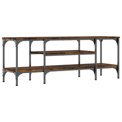 vidaXL TV Cabinet Smoked Oak 121x35x45 cm Engineered Wood&Iron 6
