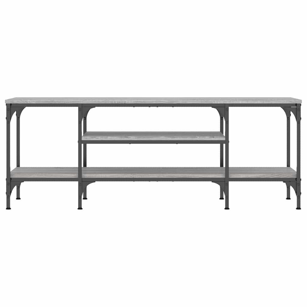 vidaXL TV Cabinet Grey Sonoma 121x35x45 cm Engineered Wood&Iron 4