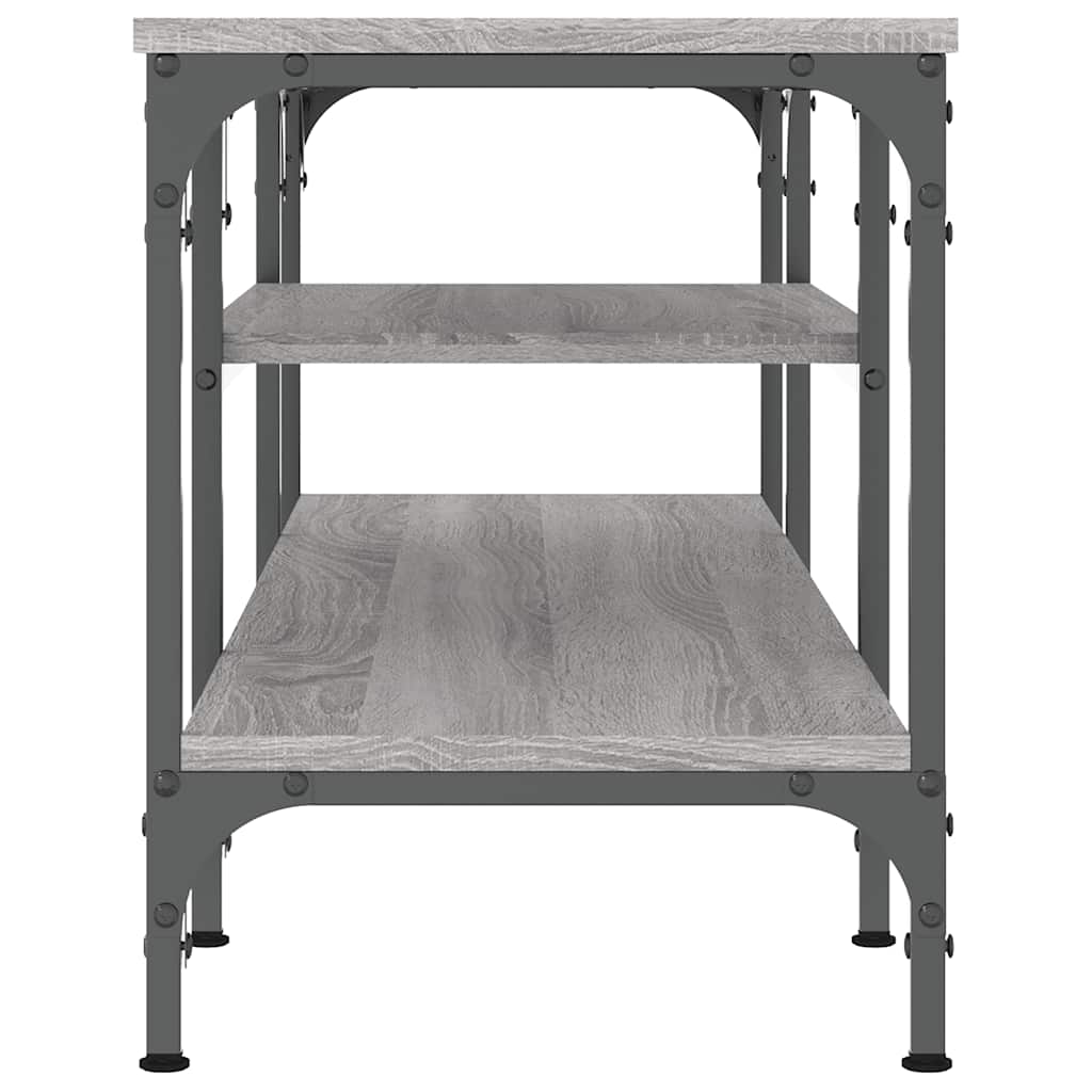 vidaXL TV Cabinet Grey Sonoma 121x35x45 cm Engineered Wood&Iron 5