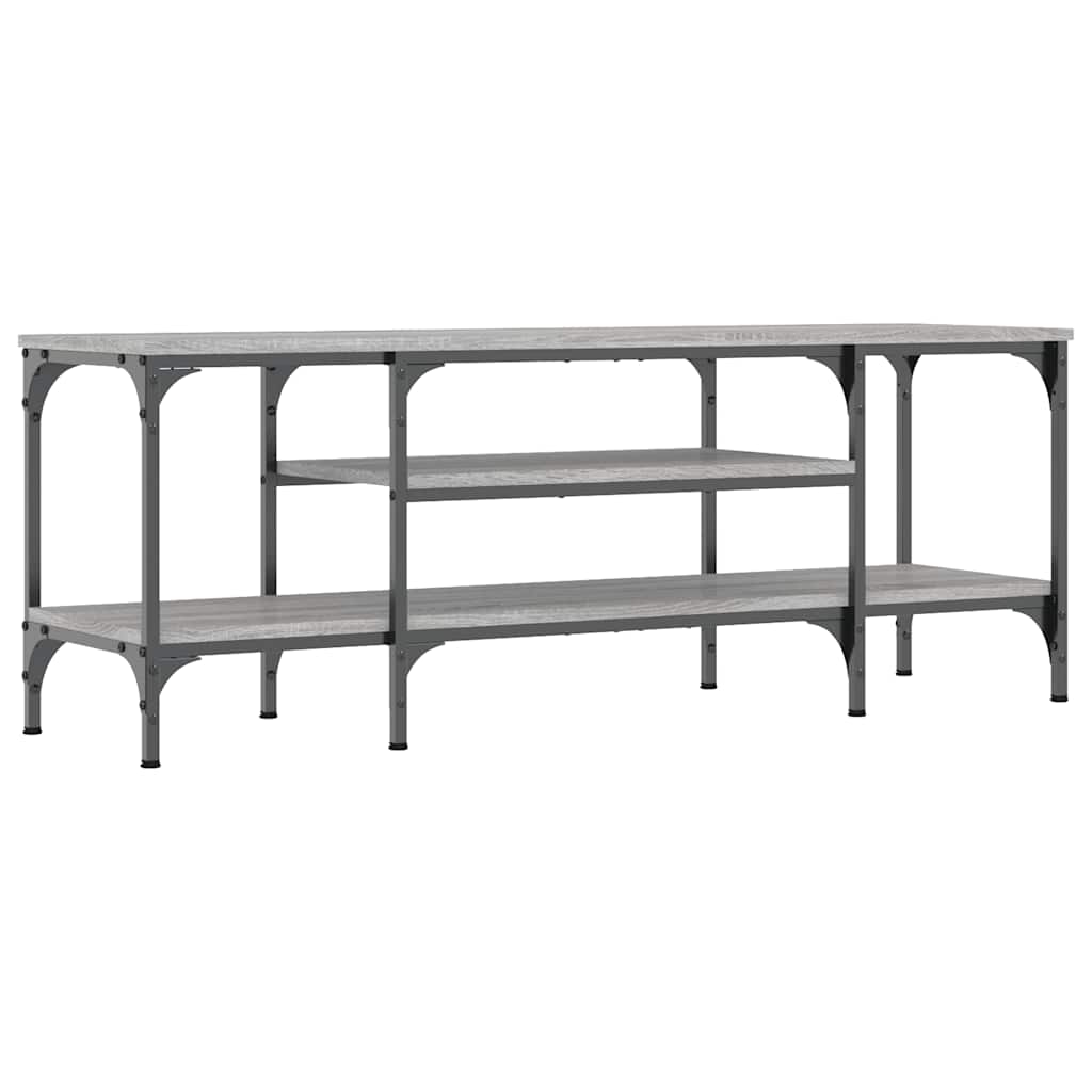 vidaXL TV Cabinet Grey Sonoma 121x35x45 cm Engineered Wood&Iron 6