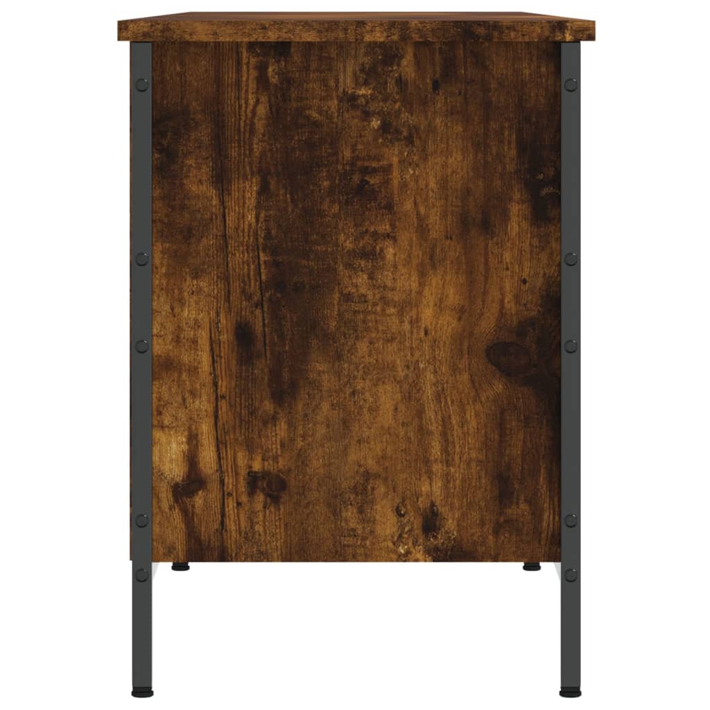 vidaXL Shoe Cabinet Smoked Oak 8 compartments 5