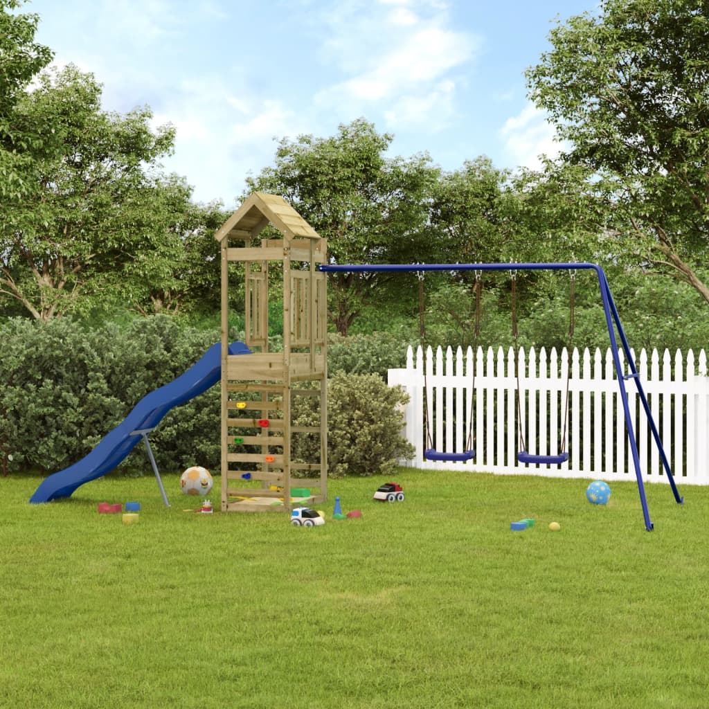 Outdoor Playset Solid Wood Pine Solid impregnated pinewood