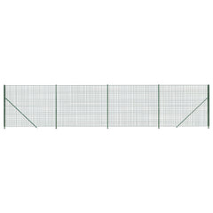 vidaXL Wire Mesh Fence with Flange Green 1.4x10 m 2