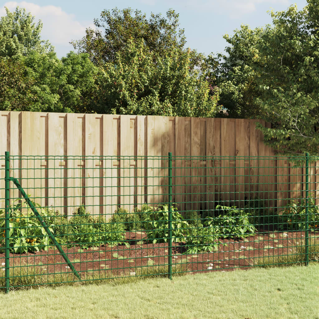 Wire Mesh Fence Flange Green