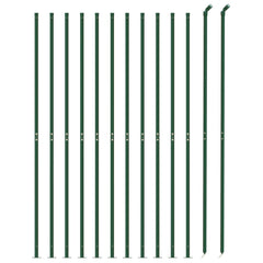 vidaXL Wire Mesh Fence with Flange Green 0.8x25 m 3