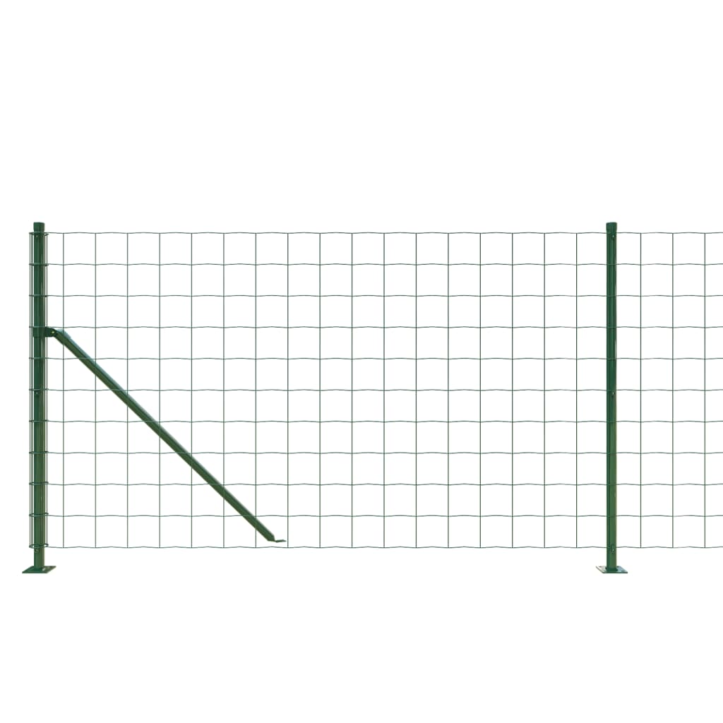 Wire Mesh Fence with Flange Green 0.8 m 25 m