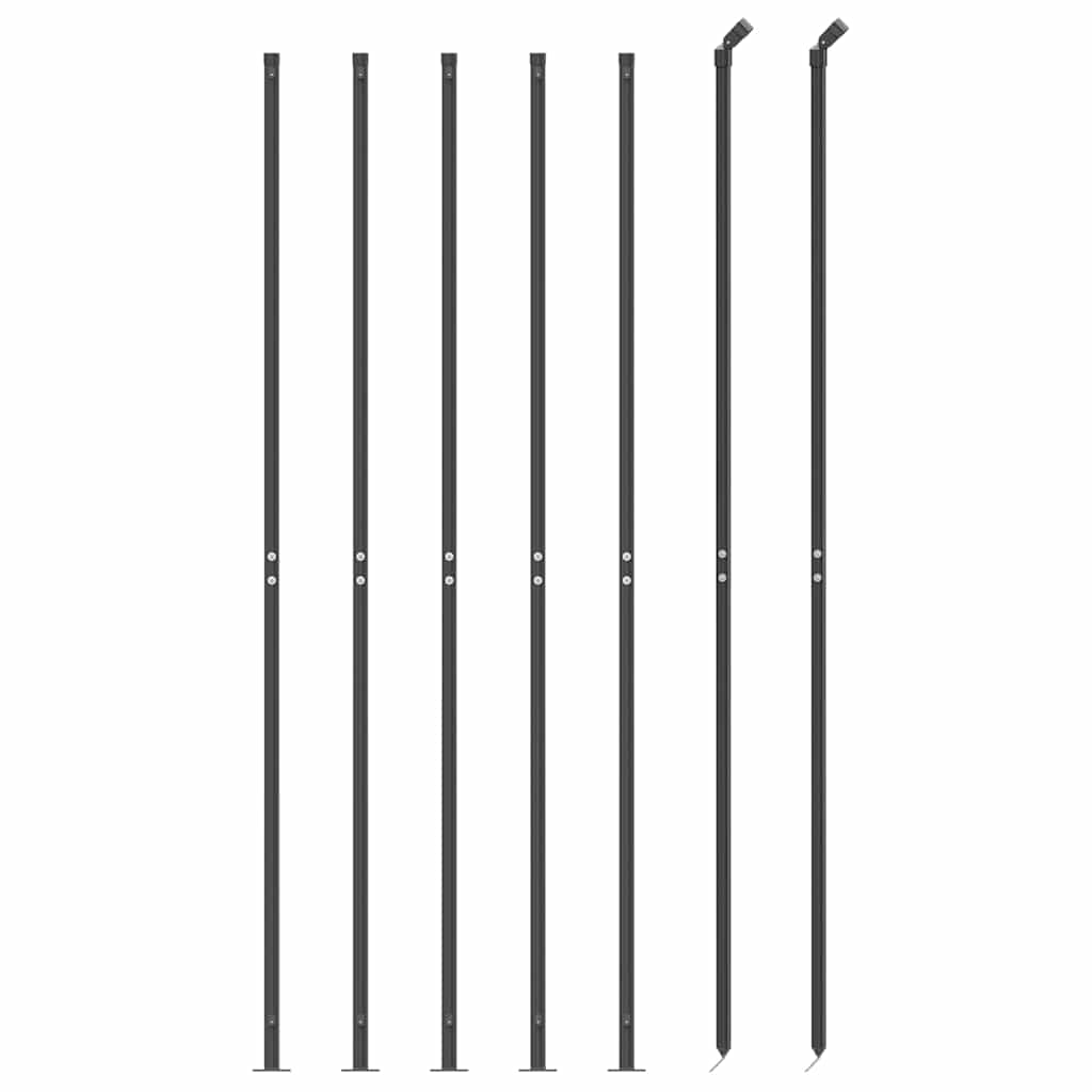 Wire Mesh Fence with Flange Anthracite 1.4 m 10 m