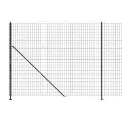 vidaXL Wire Mesh Fence with Flange Anthracite 1.4x10 m 5