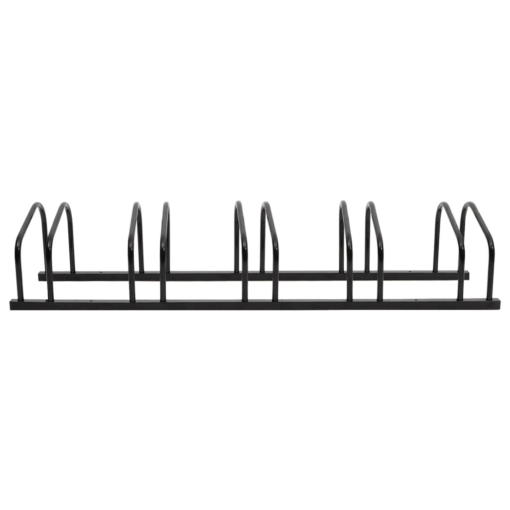 vidaXL Bike Rack for 5 Bikes Black Steel 2