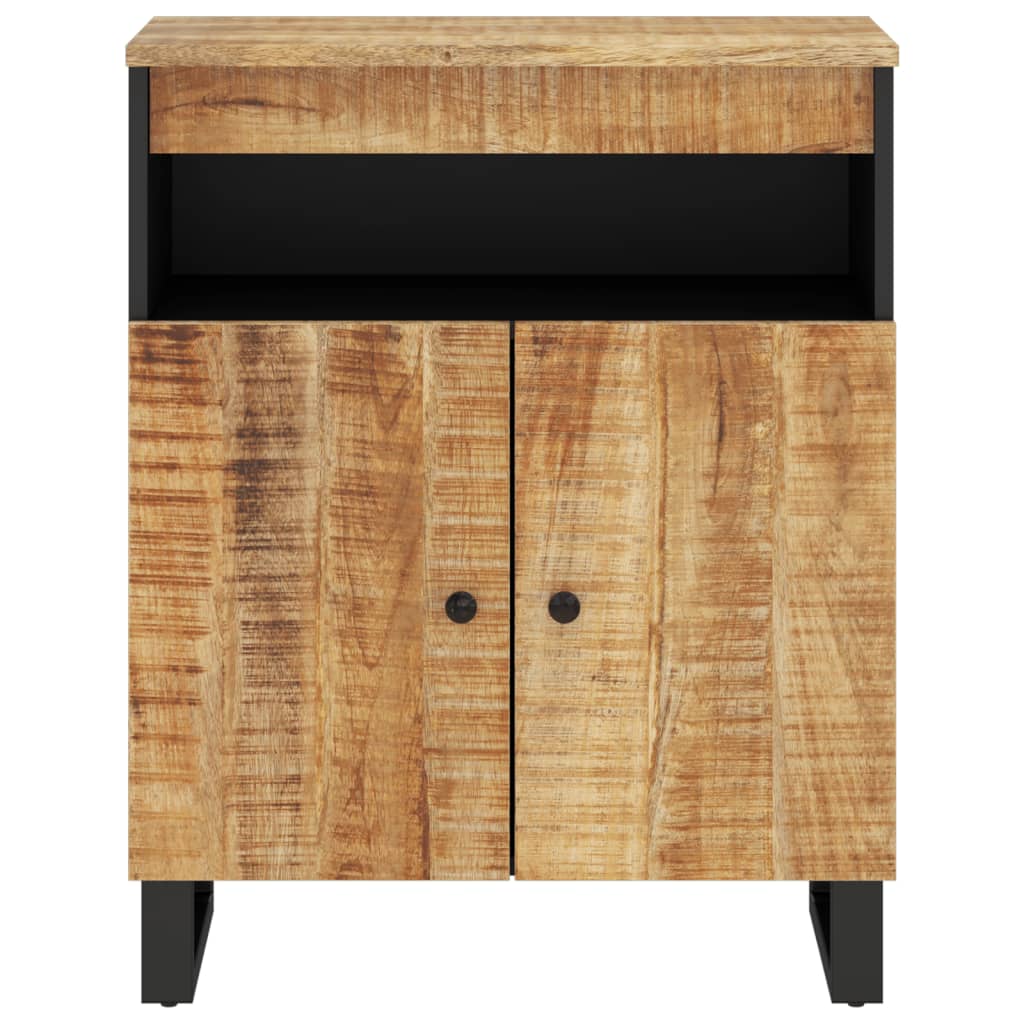 Sideboard with 2 Doors 60x33x75 cm Solid Wood Mango Light brown