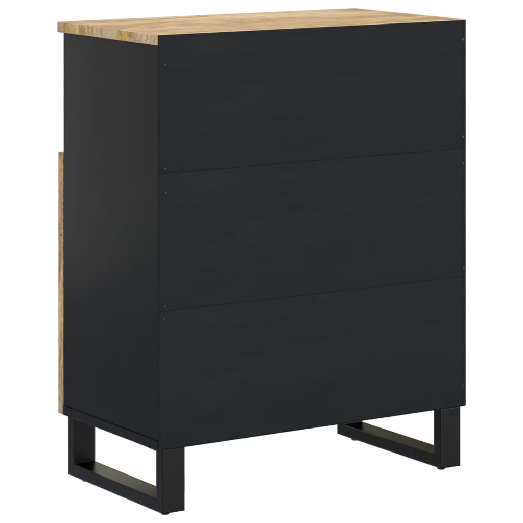 Sideboard with 2 Doors 60x33x75 cm Solid Wood Mango Light brown