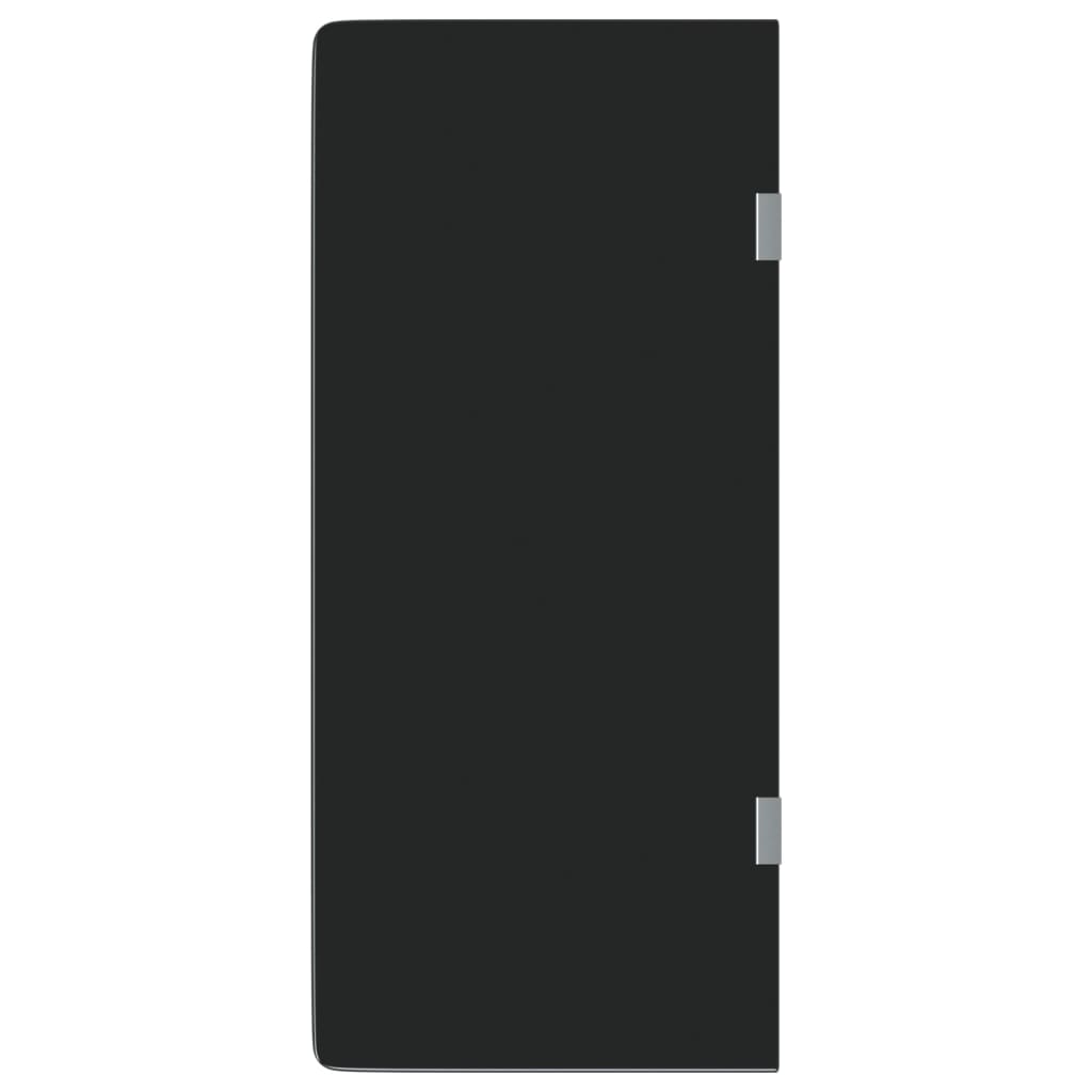 vidaXL Wall-mounted Urinal Privacy Screen Black 90x40 cm Tempered Glass 2