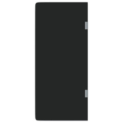 vidaXL Wall-mounted Urinal Privacy Screen Black 90x40 cm Tempered Glass 2