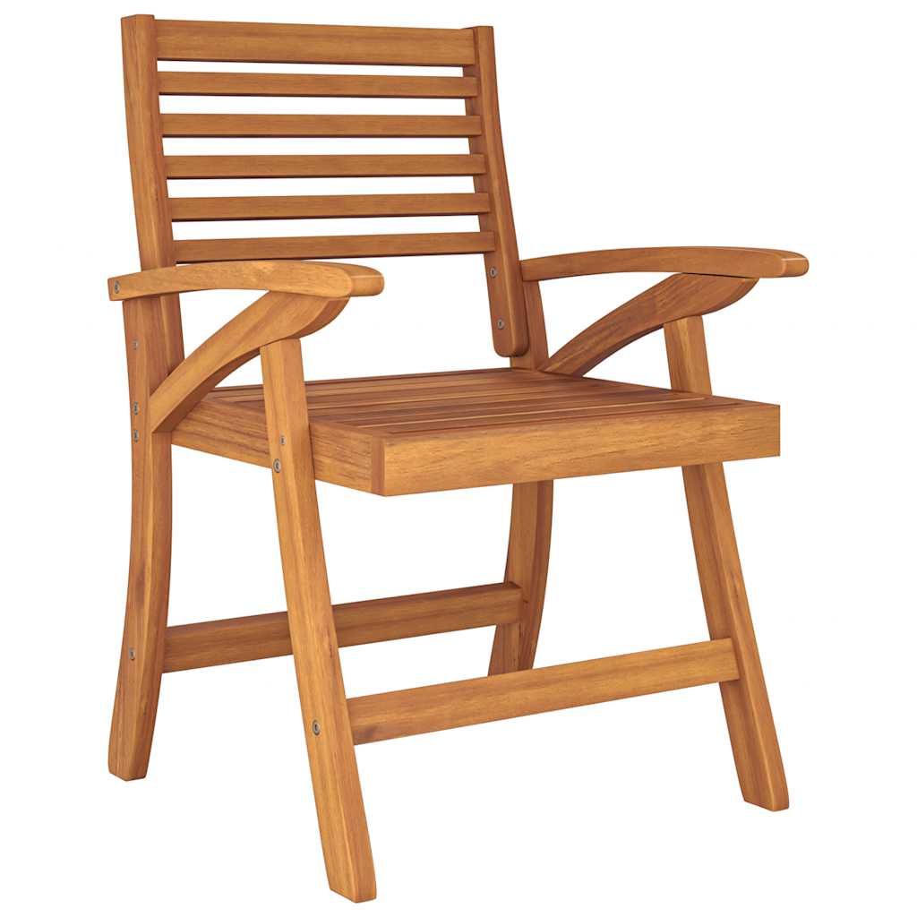 5 Piece Garden Dining Set Solid Wood Acacia Ø 85 cm 2
