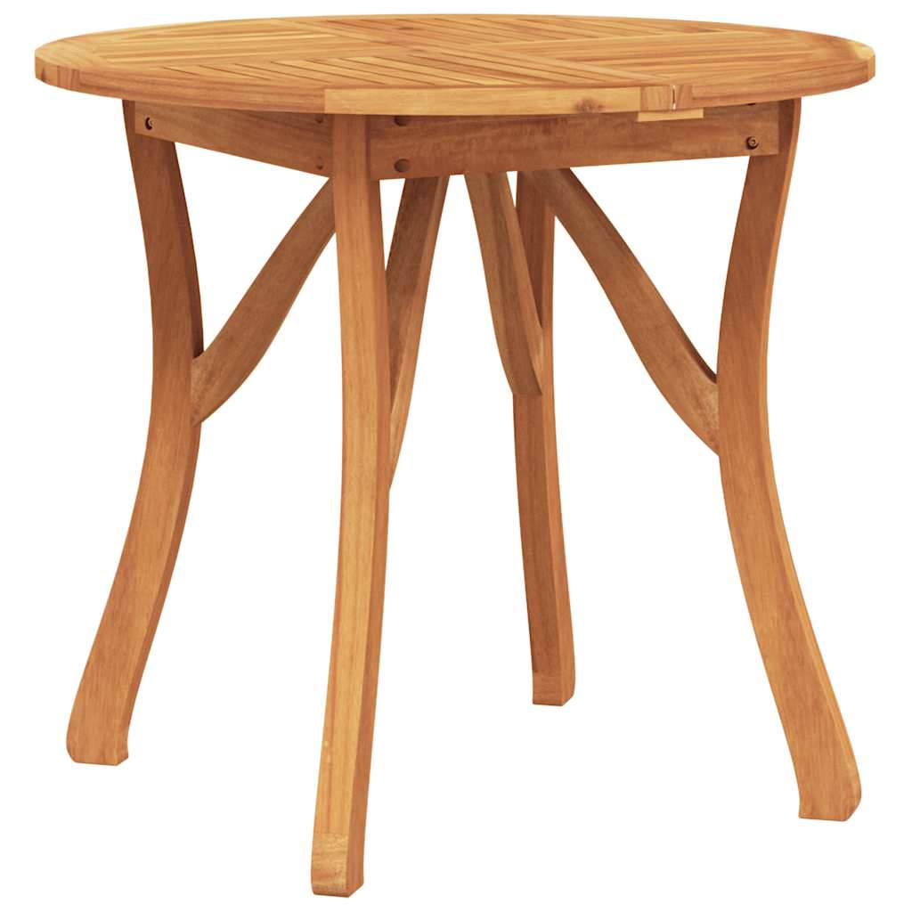 5 Piece Garden Dining Set Solid Wood Acacia Ø 85 cm 2