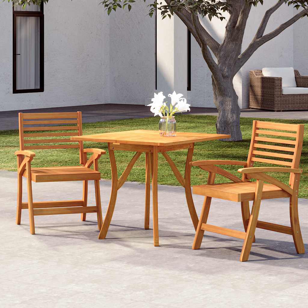 5 Piece Garden Dining Set Solid Wood Acacia 85 x 85 cm 2