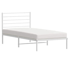 vidaXL Metal Bed Frame without Mattress with Headboard White 80x200cm 5