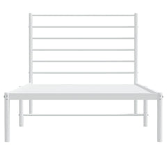 vidaXL Metal Bed Frame without Mattress with Headboard White 80x200cm 6