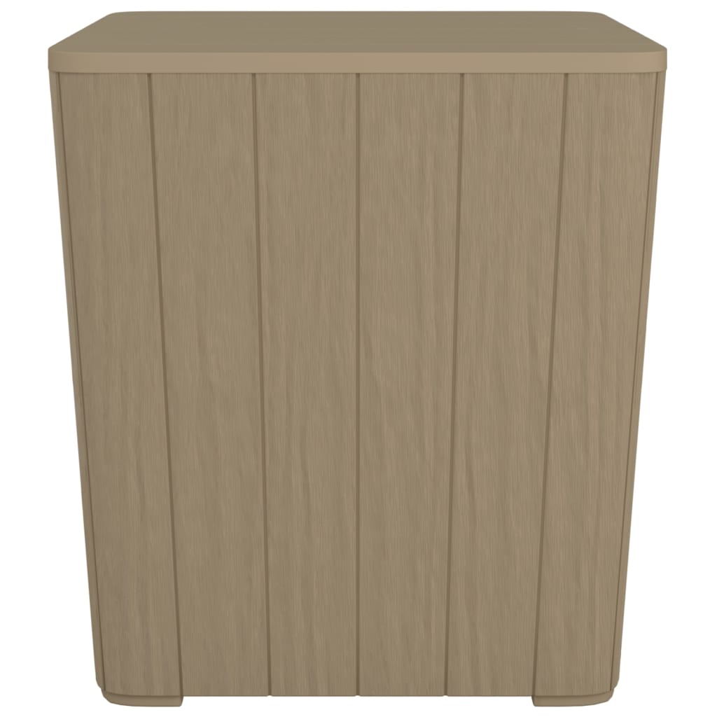 Garden Table with Removable Lid Polypropylene Brown