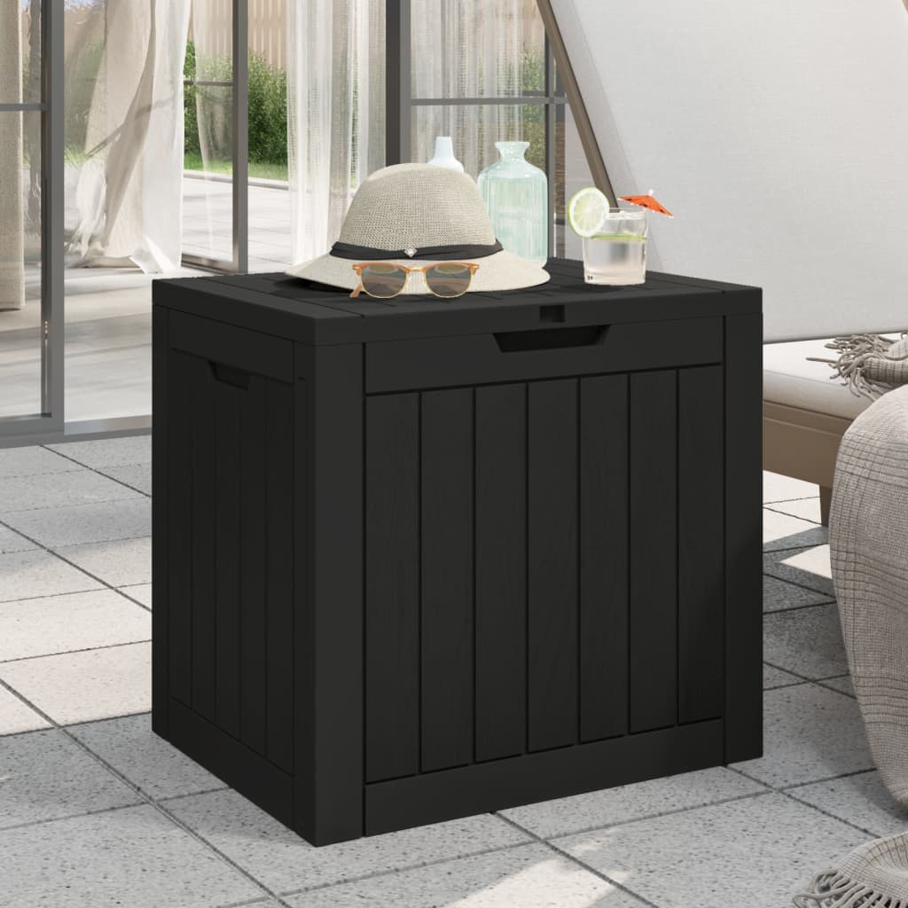 Garden Storage Box 55,5x43x53 cm Polypropylene Black