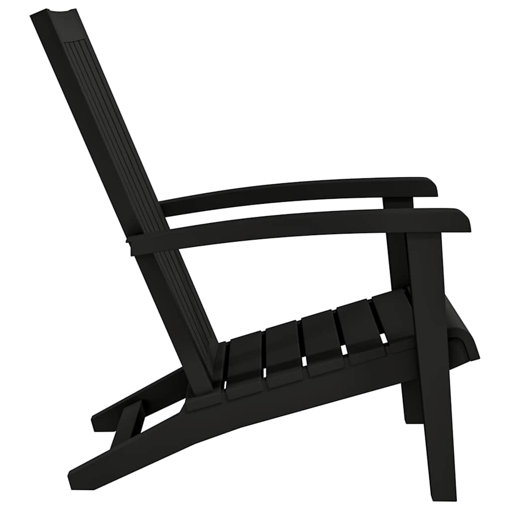 vidaXL Garden Adirondack Chair Black Polypropylene 4