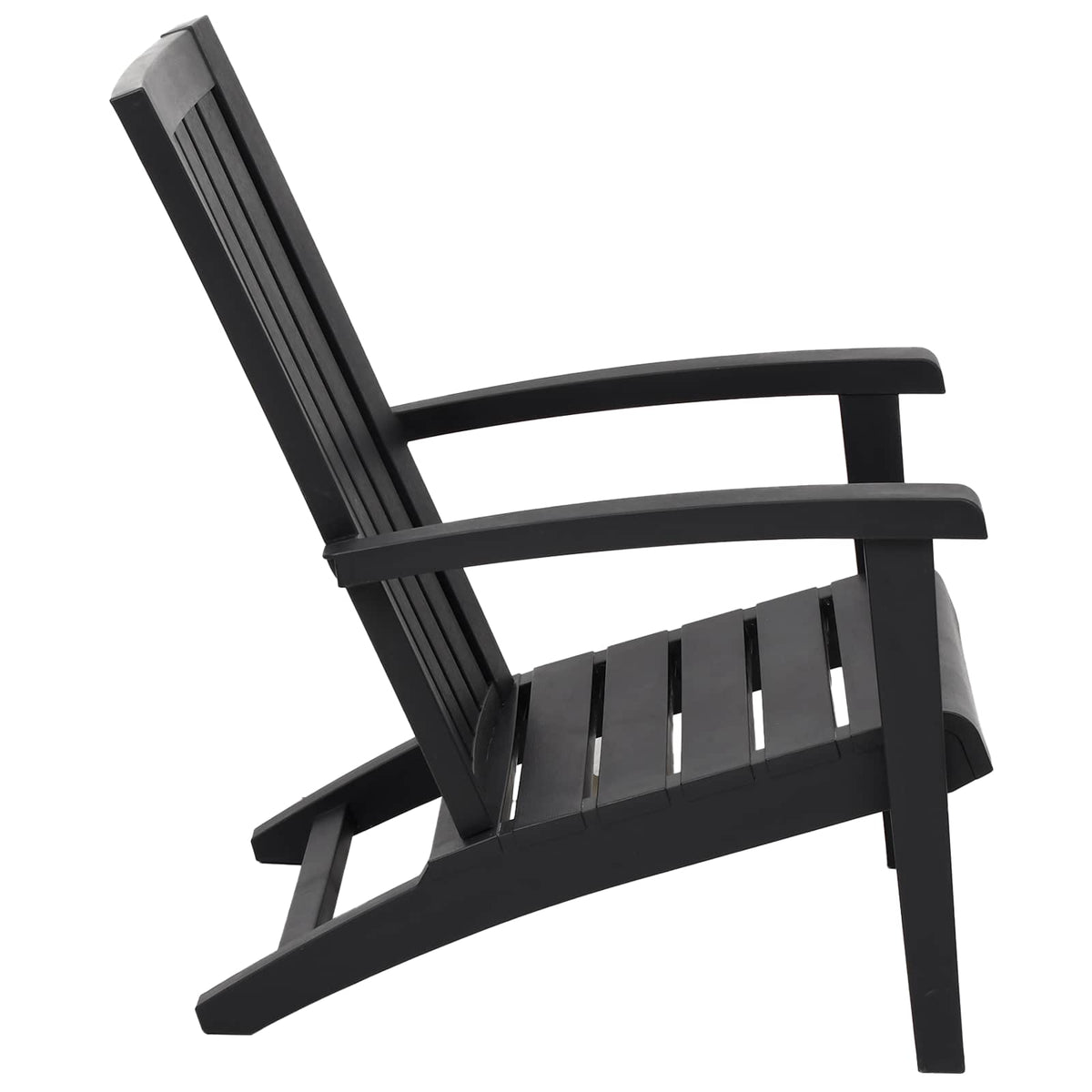Garden Adirondack Chair Polypropylene Black 1