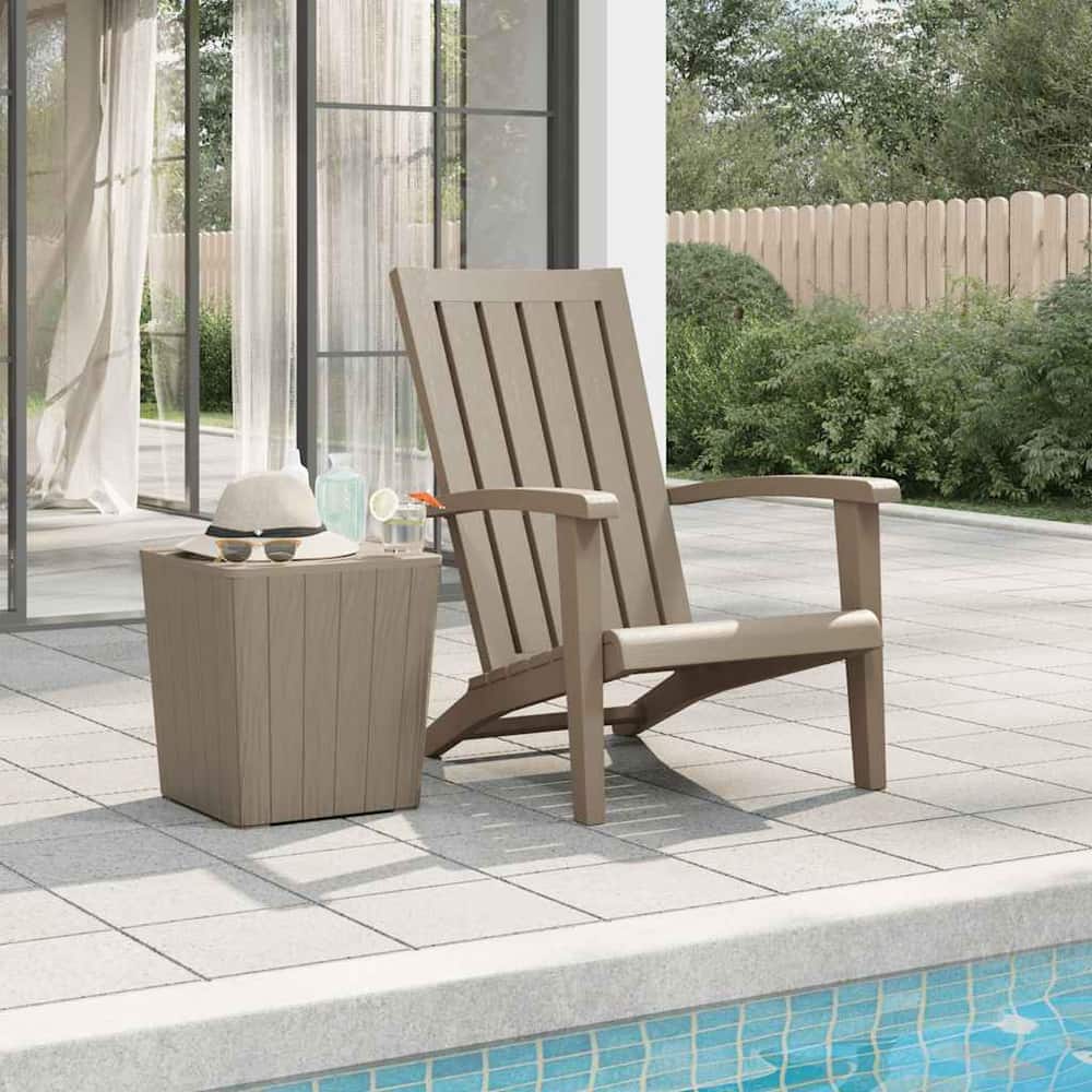 Garden Adirondack Chair Polypropylene Light brown 1