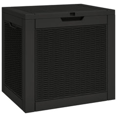 vidaXL Garden Storage Box Black 55.5x43x53 cm Polypropylene 2