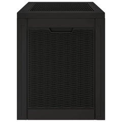 vidaXL Garden Storage Box Black 55.5x43x53 cm Polypropylene 6